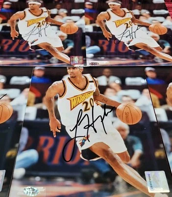 LOTE DE 5X10 FOTO AUTOGRAFIADA FIRMADA POR LA NBA CON LICENCIA LARRY HUGHES Foto 1 de 4