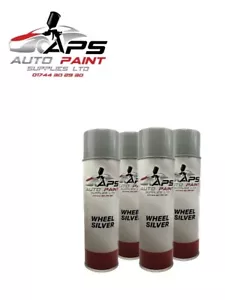 X4 APS 500ml PINTURA SPRAY RUEDA PLATEADA PARA RUEDAS DE ACERO ALEACIÓN CARROCERÍA CALIDAD TALLER - Imagen 1 de 2