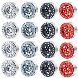 4Pcs 1.9" Wheel Rim w/ Outer Beadlock Ring Replace For 1:10 RC Axial Crawler Car - Picture 1 of 16
