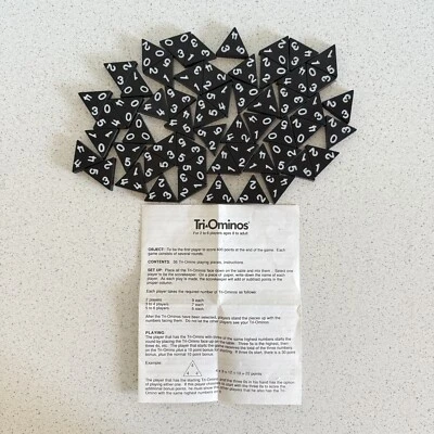 Complete Set of 56 Tri-Ominos Game Replacement Pieces & Instructions Pressman - Image 1 of 4