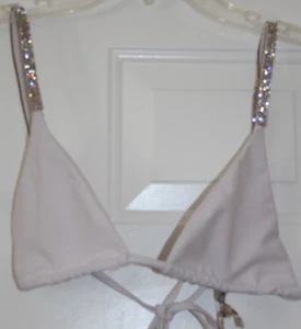 JIREH Bikini Top Jeweled Strap Bra Top Size L - Picture 1 of 6