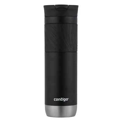 Contigo Byron 2.0 Stainless Steel Travel Mug with SNAPSEAL Lid and Grip, Black,
