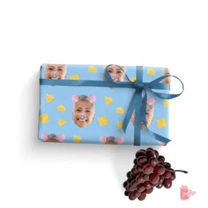 Personalized Gift Wrapping Paper Roll with Photo Face Cut Mouse Filter Gift Wrap - Picture 1 of 20