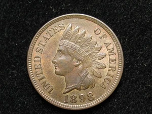 ✨COIN SALE!! GEM BU 1898 INDIAN HEAD CENT PENNY w/ FULL LIBERTY & DIAMONDS B11✨ - Picture 1 of 2