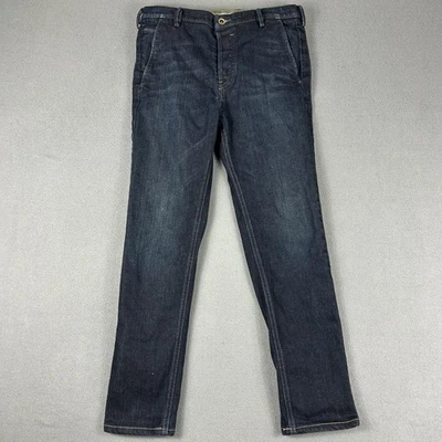 Diesel Pants Mens 30 Blue Slim Chino Denim Stretch Dark Wash Welt Back Pockets - Image 1 of 4