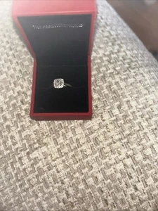 White Gold Diamond Ring 0.32 Forever Diamond Size M - Picture 1 of 8
