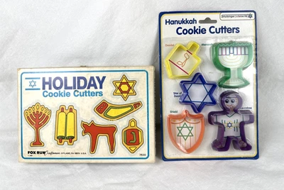 Cortadores de galletas Hanukkah, metal (1987, falta 1) y plástico (sellado), envío gratuito Foto 1 de 4