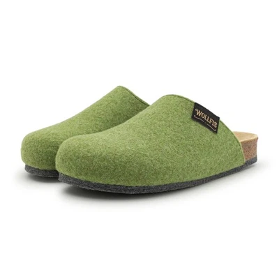Organic Felt Clogs Mens Womens Felt Slipper Cork Footbed Felt Slippers Slippers  - Image 1 of 4