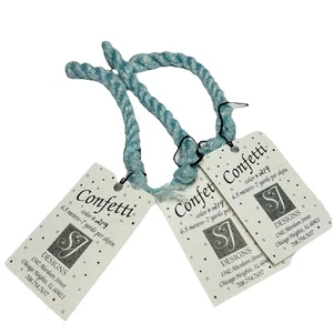 Lote de 3 madejas de confeti azul luna SJ Designs brillantes 7 yardas cada una NUEVO #219 - Imagen 1 de 4