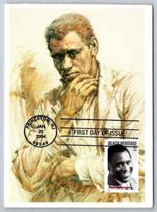 #3834 Black Heritage Paul Robeson FDC Maxi Card - Picture 1 of 2