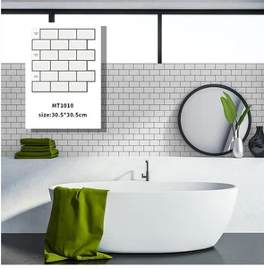 Azulejos de mosaico de pared para salpicadero de cocina baño pelar y pegar 10x12"" - Imagen 1 de 9