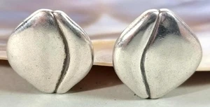 Franz Scheurle Germany Sterling Silver Modernist Clip-On Earrings – Signed F.S. - Bild 1 von 5
