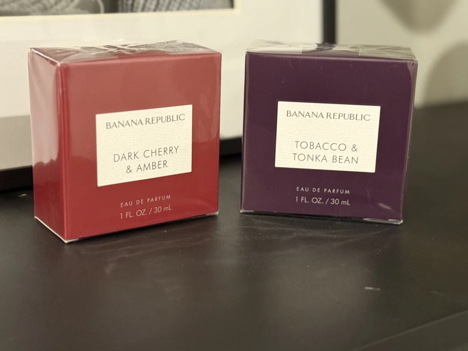 Dark Cherry & Amber Tobacco & Tonka Bean DUO Banana Republic 1oz Unisex  Foto 1 de 3