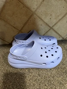 Crocs Mega Crush Platform Classic Clogs Purple Violet Womens 10 Men’s 8 Comfort - Picture 1 of 4