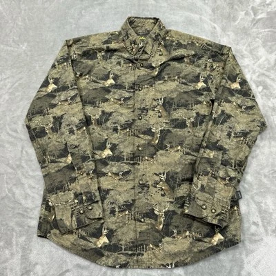 Cabela's Shirt Mens Medium Deer Long Sleeve Button Down Outdoor Hunt Workwear - Image 1 of 4