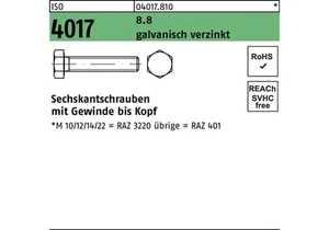 BUFAB Sechskantschraube ISO 4017 VG M 7 x 30 8.8 galvanisch verzinkt - Bild 1 von 1