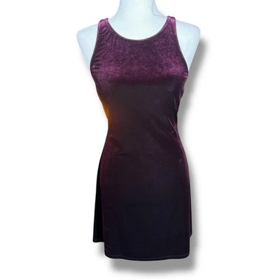 Vestido de terciopelo con tiras vintage años 90 Y2K Roberta talla S ropa de club nocturno romántico gótico Foto 1 de 4