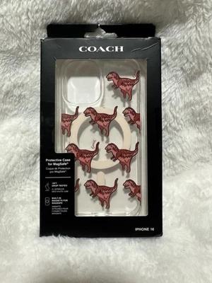 蔻驰 Rexy 红色恐龙 iPhone 16 保护 MagSafe 透明手机壳 — 第 1/3 张图片