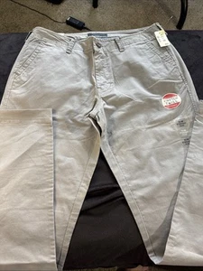 Men’s Size 32x32 Slim Straight Stretch Twill Gray Pants By Aeropostale - Picture 1 of 15