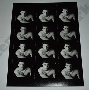 Handsome Man Male Model Beefcake gay int contact sheet Proof Photograph A6a1 - Picture 1 of 1