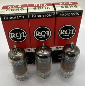 (3) Vintage 1960’s RCA 6BH6 NOS NIB USA tubes tested - Picture 1 of 8
