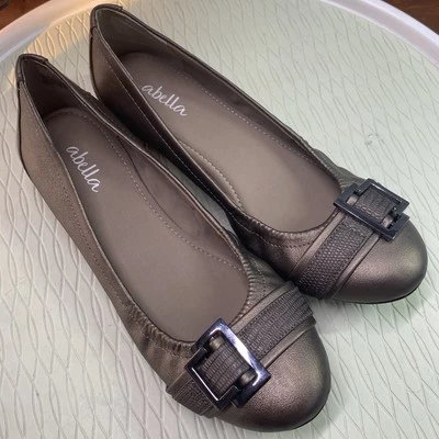 Abella Womens Clara Ballet Flats Slip On Shoes Buckle Comfort Bronze Sz.6M NWOB - Image 1 of 4