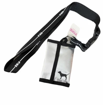 Victoria Secret Pink Keychain Pocket Lanyard Wallet Metallic Silver - Image 1 of 3