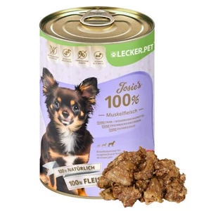6 x 400 g Josie's 100 % Muskelfleisch Rind Nassfutter für Hunde Lecker.Pet® - Bild 1 von 7