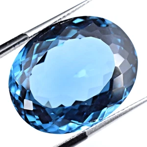 Flawless Natural Teal Sapphire 25.60 Ct Oval CERTIFIED Stunning Gemstone - Picture 1 of 4