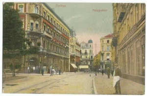 Aachen, Holzgraben, Automaten-Restaurant, Hotel Monopol, alte Ak um 1910 - Bild 1 von 2