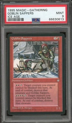 1995 Magic the Gathering MTG Ice Age Goblin Sappers PSA 9 Mint - Image 1 of 2