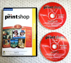 BRODERBUND THE PRINTSHOP VERSION 20 PC CD-ROM SOFTWARE DISC - Picture 1 of 2