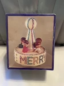Frank's Crafts MUSICAL ANGEL'S CAROUSEL Christmas Ornament Kit Vtg Sequin Bead - Picture 1 of 11