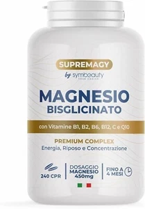 SUPREMAGY MAGNESIO BISGLICINATO 450Mg (Fornitura 4 Mesi) 240 CPR - Magnesio Comp - Foto 1 di 8