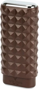 FUNDA TRIPLE CIGARROS COLIBRI QUASAR para 3 PUROS / MARRÓN + CUERO **en CAJA ** - Imagen 1 de 3