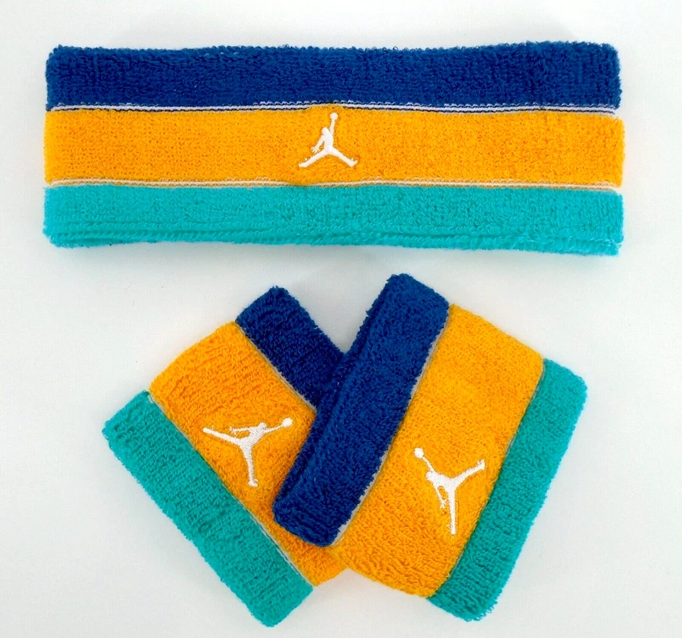 Nike Jordan Terry Wristbands Mens French Blue/Emerald