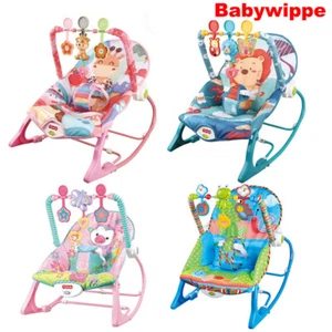Babywippe Elektrisch Babyschaukel mit Liegefunktion Beruhigenden Vibrationen DE - Bild 1 von 35