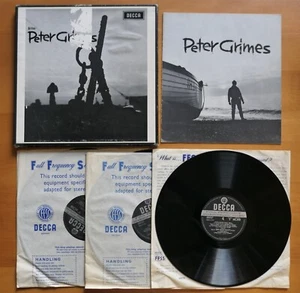 SXL 2150/2 ED1 Britten Peter Grimes Pears Evans 3LP Decca WBG 1st Box Set - Picture 1 of 5