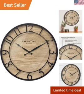 Reloj de pared Co 21" serie granja, estilo cabaña, diseño vintage, frotado con aceite... - Imagen 1 de 9