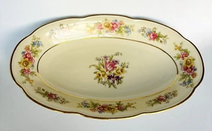 Vtg Bavaria Tirschenreuth Springtime 8.5''" Oval Floral Serving Dish Germany - Picture 1 of 4