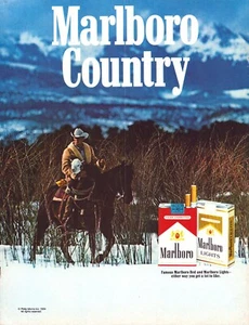 Marlboro Cigarettes Cowboy Come To The Flavor Original Vintage Print Ad 1984!! - Picture 1 of 1