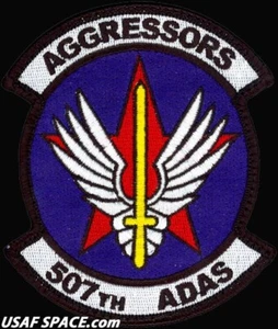 USAF 507th AIR DEFENSE AGGRESSOR SQ - Nellis AFB, NV - ORIGINAL AIR FORCE PATCH - Bild 1 von 3