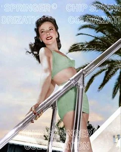 IDA LUPINO in Green Bathing Suit | Sexy Cheesecake 8x10 COLOR by CHIP SPRINGER - Picture 1 of 1