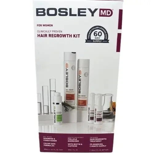 BOSLEY PROFESSIONAL 2% MINOXIDIL SOLUTION HAIR REGROWTH TREATMENT FOR WOMEN KIT - Image 1 of 1
