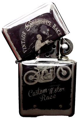 Vintage Motorbike Sign Windproof LIGHTER Speedmasters - Image 1 of 4