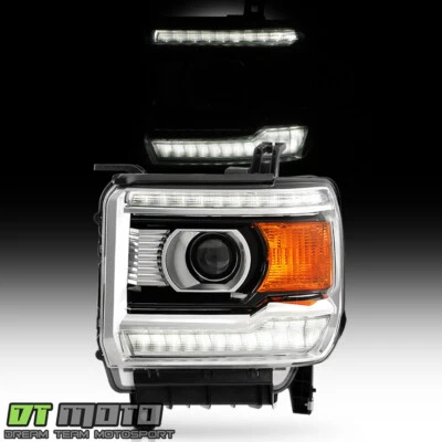 For 2014-2018 GMC Sierra 1500 Halogen w/ LED DRL Projector Headlight Driver Side - Image 1 of 4
