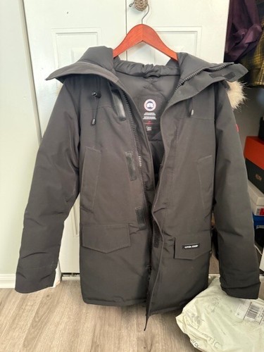 Canada Goose Heritage Langford Parka Giacca Uomo con Cappuccio in Pelliccia XS Nero