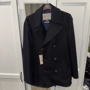 Auben Saltaire Wool Peacoat - Large (Brand New) - Picture 1 of 5