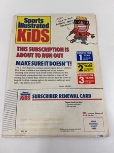 SPORTS ILLUSTRATED FOR KIDS MAGAZINE (NOVEMBER 1989) w/UNCUT CARD SHEET + RENEW