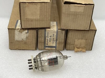 VTG LOT OF 5 WESTERN ELECTRIC 705-A RECTIFIER VACUUM TUBES - CONTINUITY TESTED - Image 1 of 4